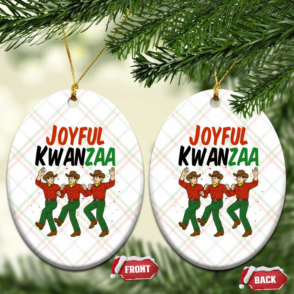 Joyful Kwanzaa Cowboy Ceramic Ornament Festival Of Lights African Heritage Gift - Print Your Wear
