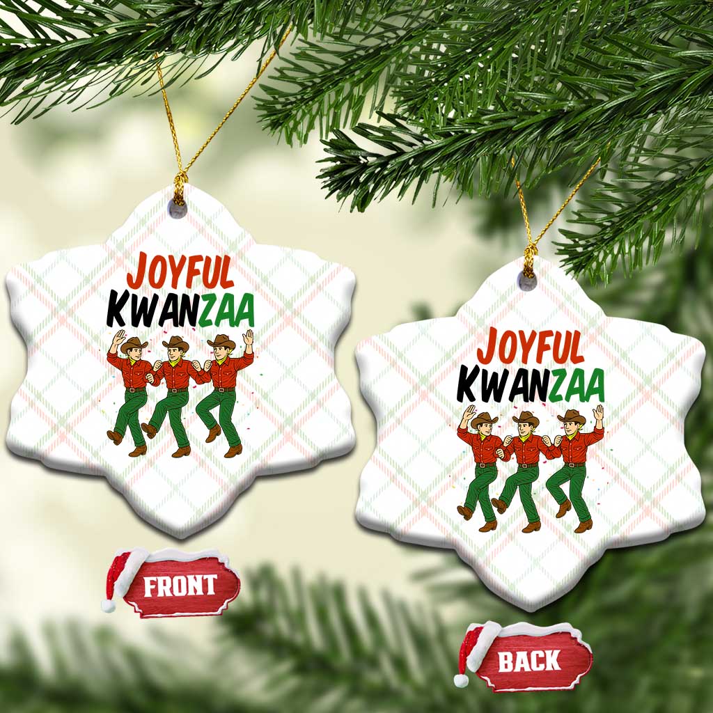 Joyful Kwanzaa Cowboy Ceramic Ornament Festival Of Lights African Heritage Gift - Print Your Wear