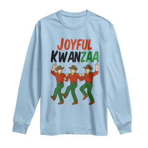 Joyful Kwanzaa Cowboy Long Sleeve Shirt Festival Of Lights African Heritage Gift TS12 Light Blue Print Your Wear