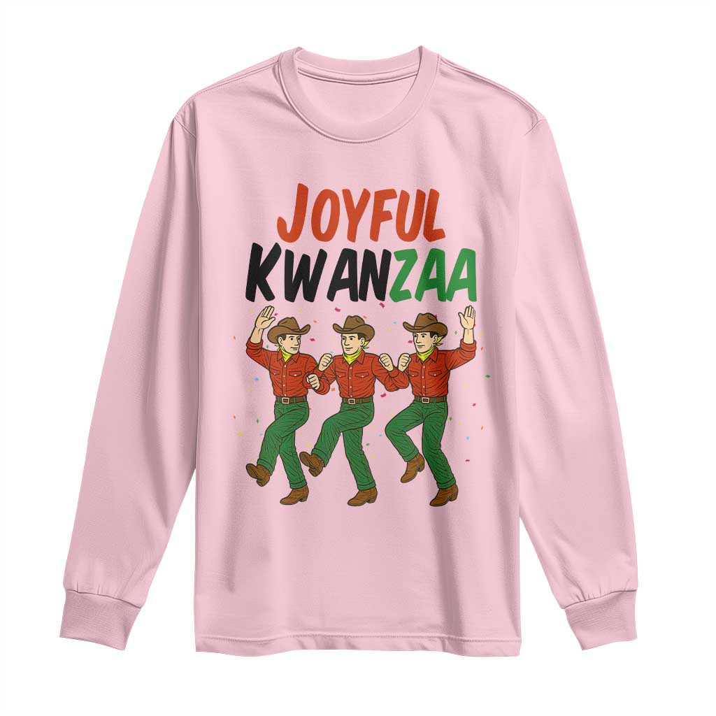 Joyful Kwanzaa Cowboy Long Sleeve Shirt Festival Of Lights African Heritage Gift TS12 Light Pink Print Your Wear