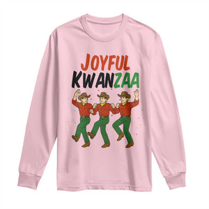 Joyful Kwanzaa Cowboy Long Sleeve Shirt Festival Of Lights African Heritage Gift TS12 Light Pink Print Your Wear