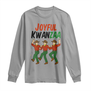 Joyful Kwanzaa Cowboy Long Sleeve Shirt Festival Of Lights African Heritage Gift TS12 Sport Gray Print Your Wear
