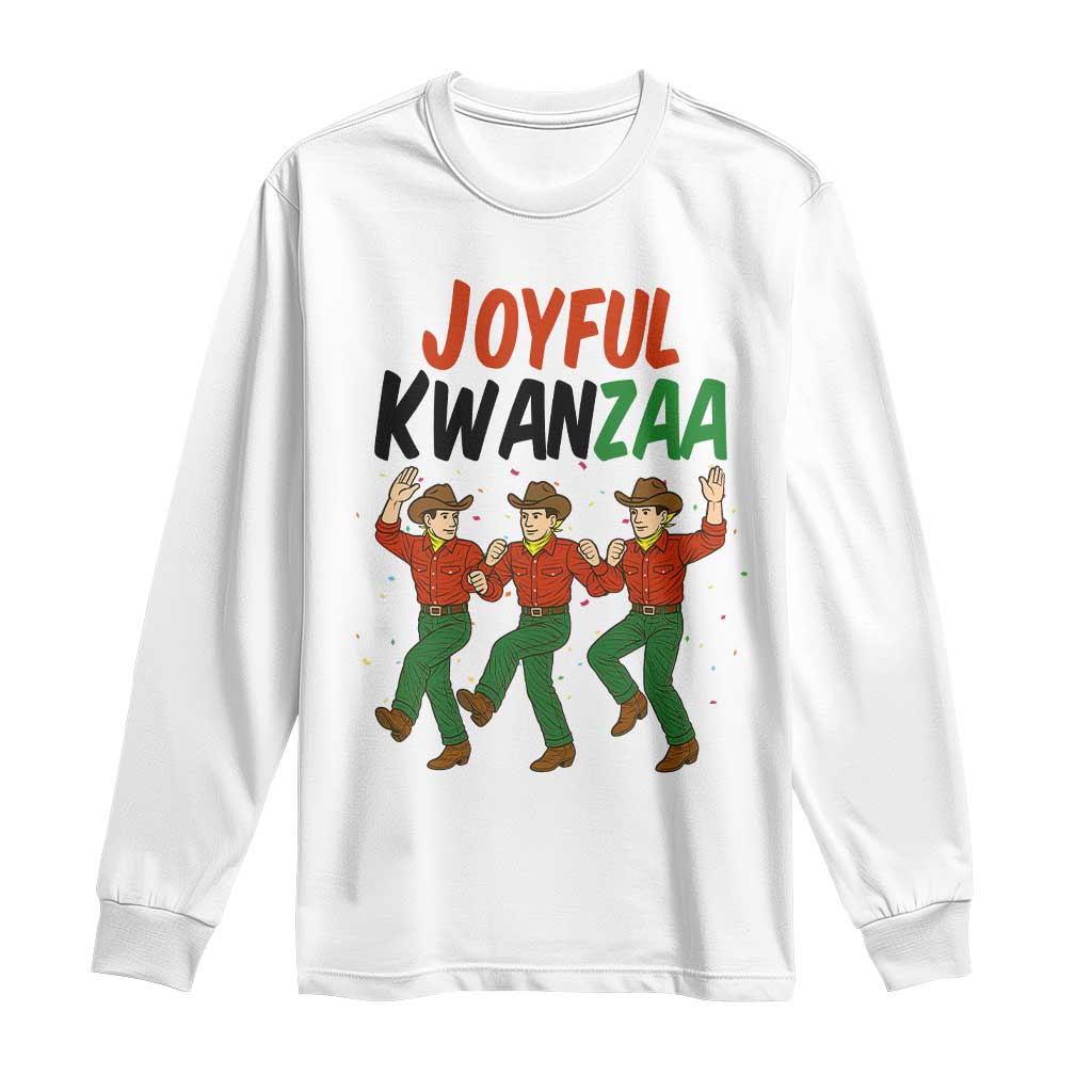 Joyful Kwanzaa Cowboy Long Sleeve Shirt Festival Of Lights African Heritage Gift TS12 White Print Your Wear