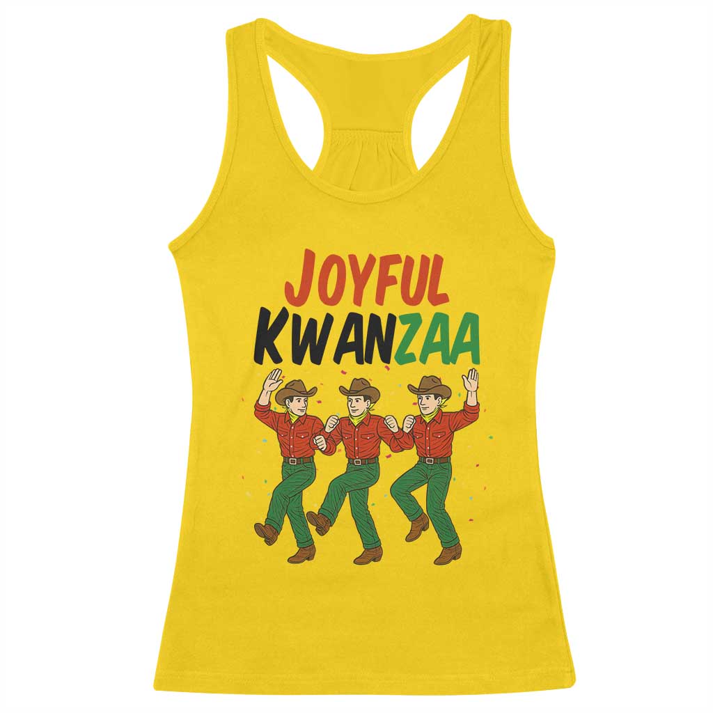 Joyful Kwanzaa Cowboy Racerback Tank Top Festival Of Lights African Heritage Gift - Print Your Wear