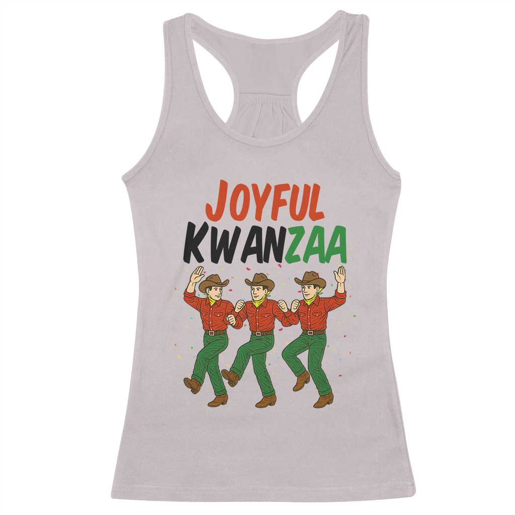 Joyful Kwanzaa Cowboy Racerback Tank Top Festival Of Lights African Heritage Gift TS12 Ice Gray Print Your Wear