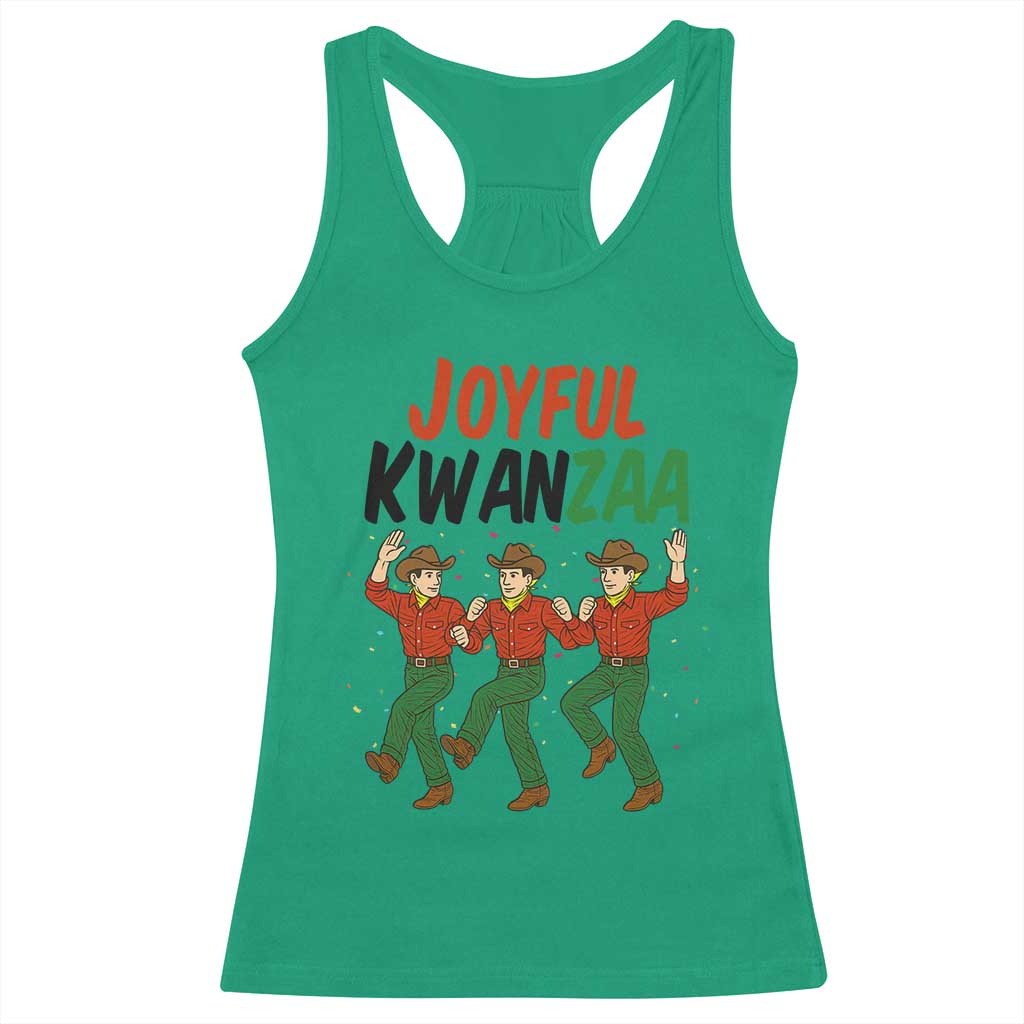 Joyful Kwanzaa Cowboy Racerback Tank Top Festival Of Lights African Heritage Gift TS12 Irish Green Print Your Wear