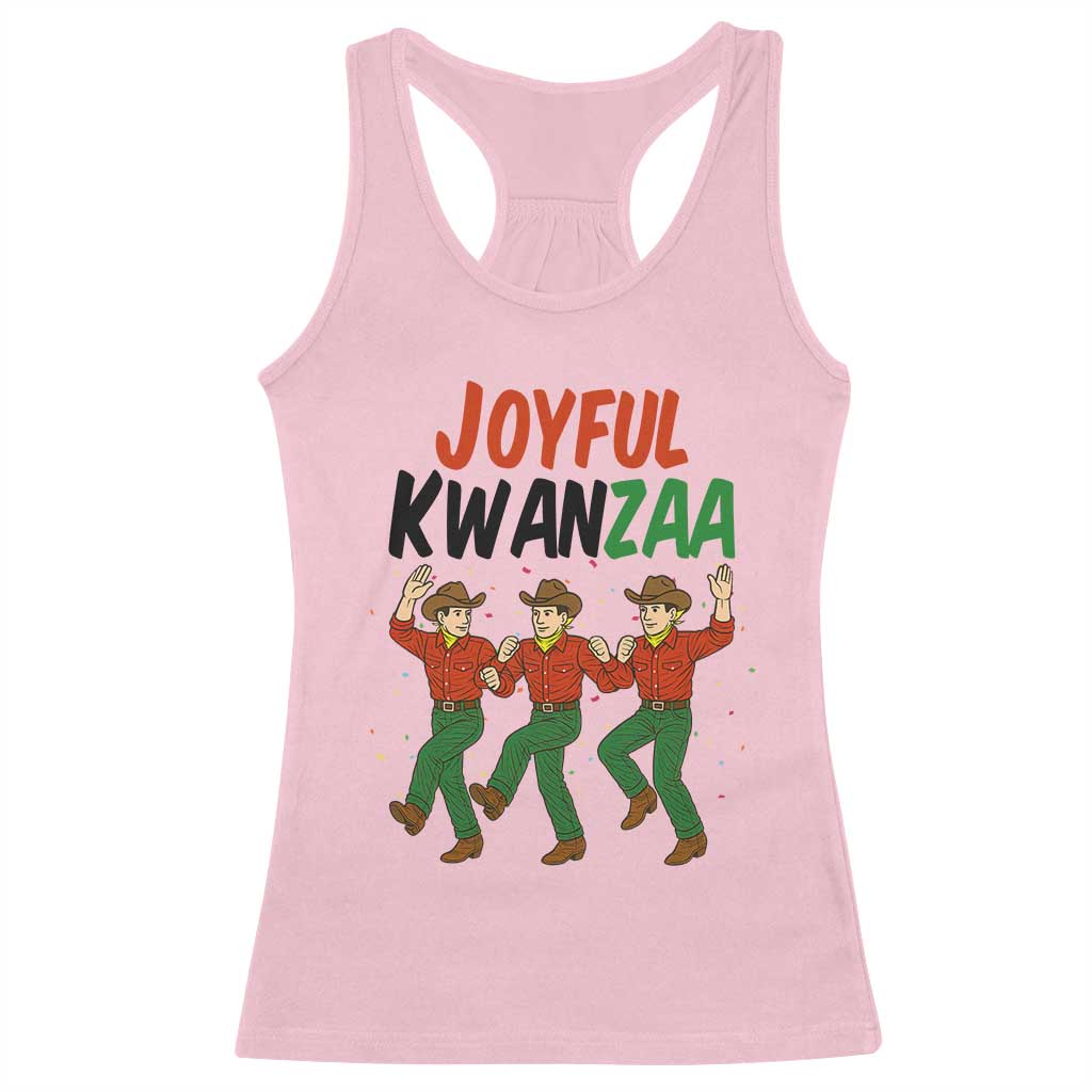 Joyful Kwanzaa Cowboy Racerback Tank Top Festival Of Lights African Heritage Gift TS12 Light Pink Print Your Wear