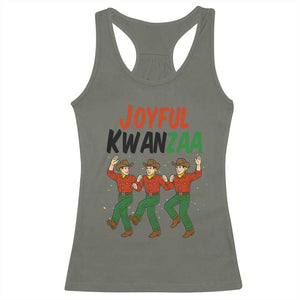 Joyful Kwanzaa Cowboy Racerback Tank Top Festival Of Lights African Heritage Gift TS12 Military Green Print Your Wear