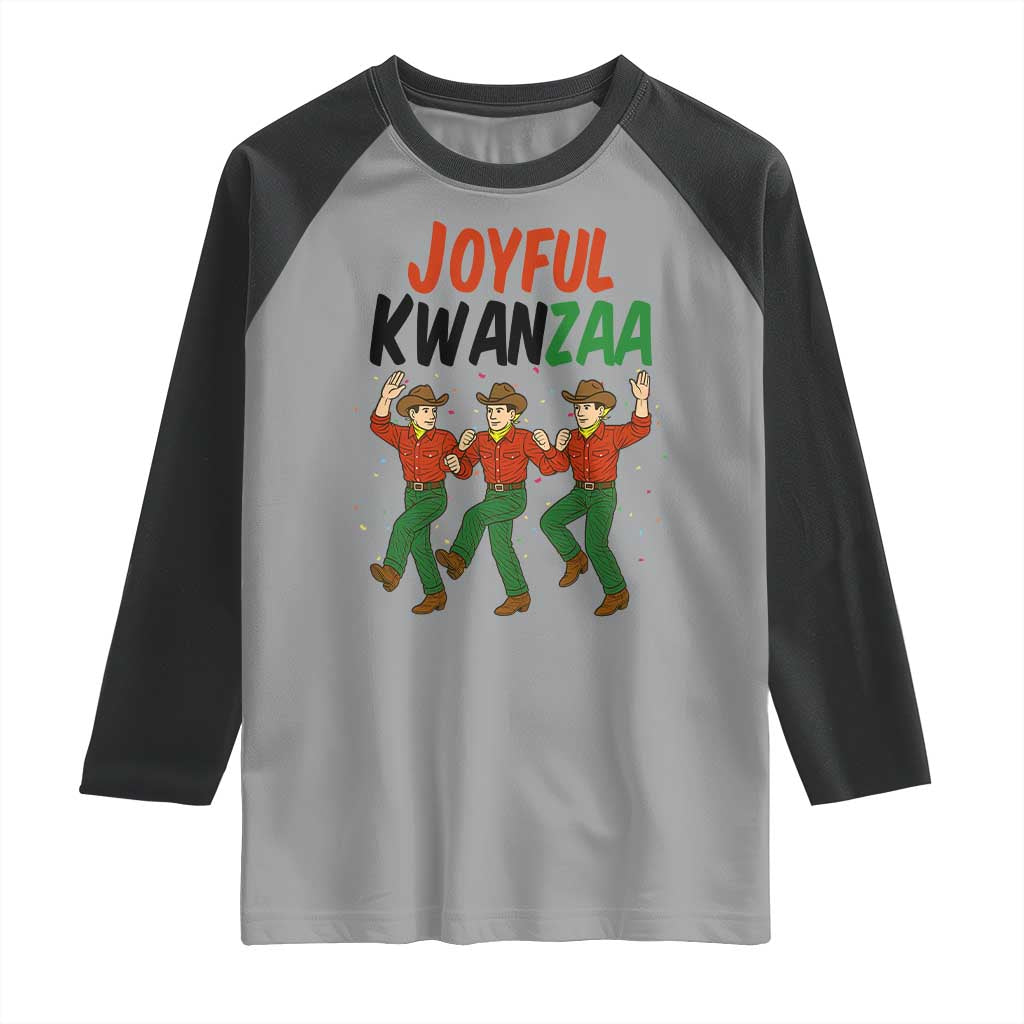 Joyful Kwanzaa Cowboy Raglan Shirt Festival Of Lights African Heritage Gift TS12 Sport Gray Black Print Your Wear