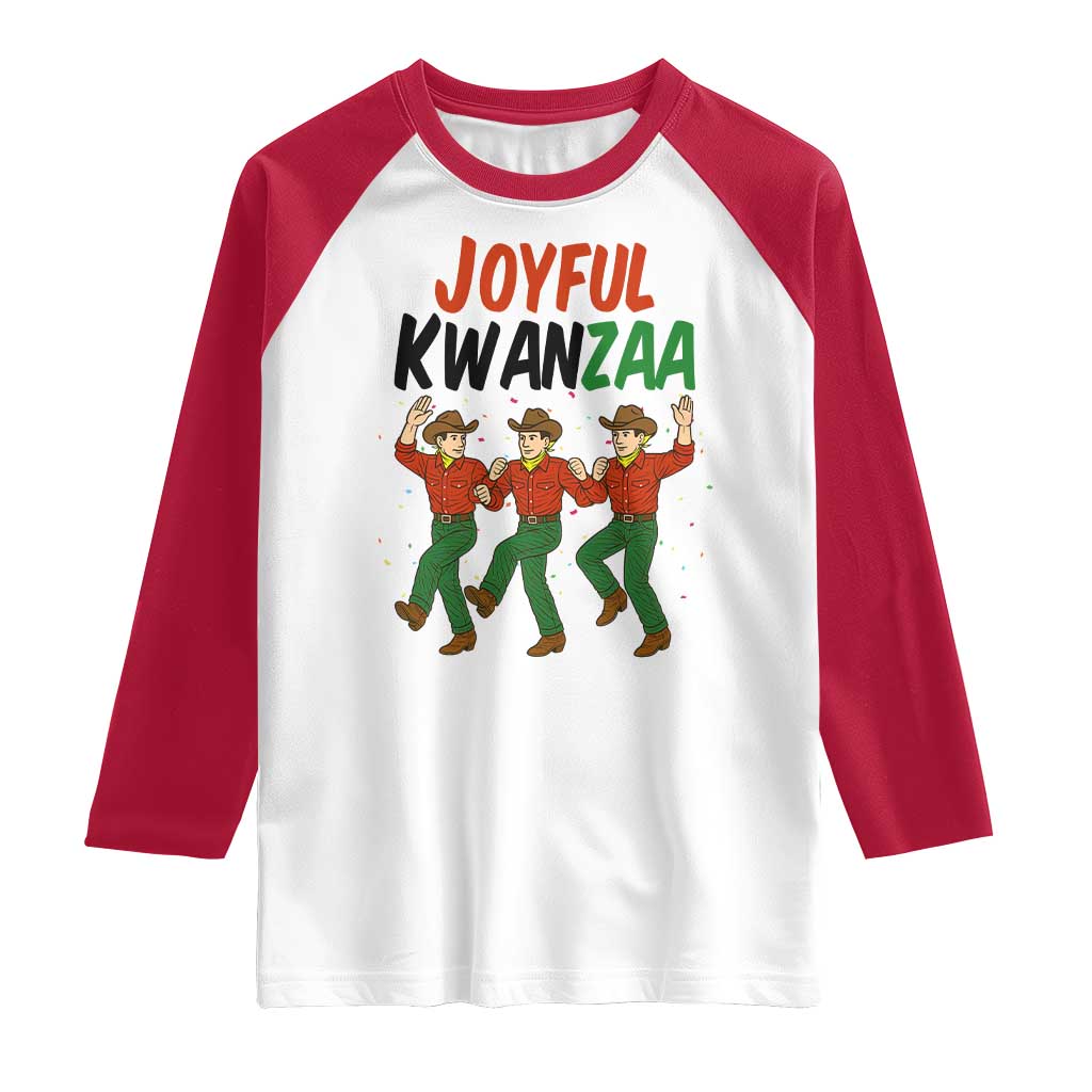 Joyful Kwanzaa Cowboy Raglan Shirt Festival Of Lights African Heritage Gift TS12 White Red Print Your Wear