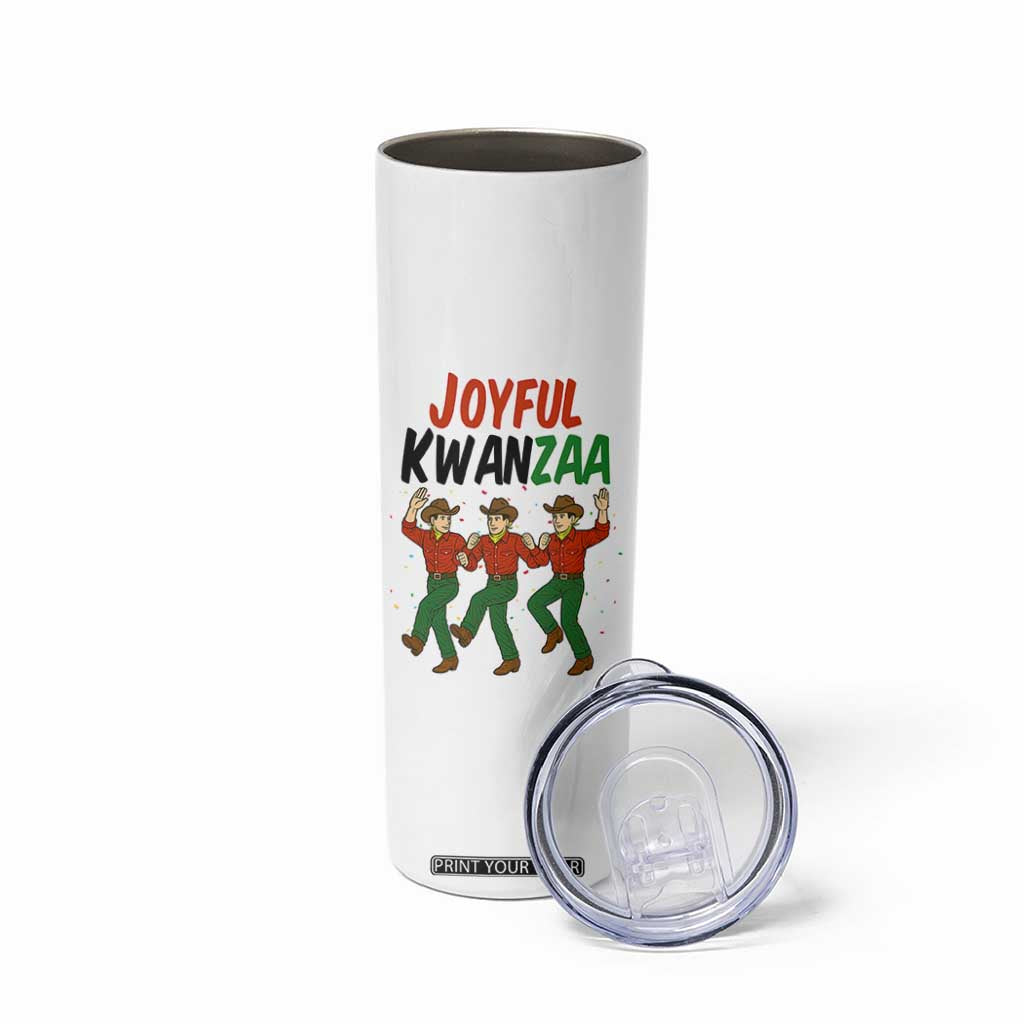 Joyful Kwanzaa Cowboy Skinny Tumbler Festival Of Lights African Heritage Gift TS12 Print Your Wear