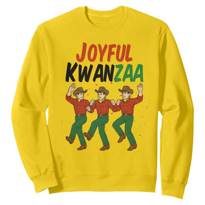 Joyful Kwanzaa Cowboy Sweatshirt Festival Of Lights African Heritage Gift - Print Your Wear