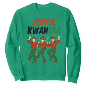 Joyful Kwanzaa Cowboy Sweatshirt Festival Of Lights African Heritage Gift TS12 Irish Green Print Your Wear