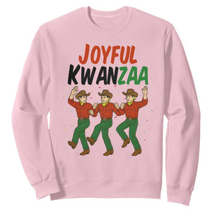 Joyful Kwanzaa Cowboy Sweatshirt Festival Of Lights African Heritage Gift TS12 Light Pink Print Your Wear