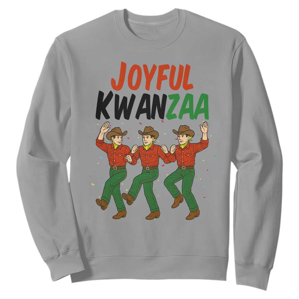 Joyful Kwanzaa Cowboy Sweatshirt Festival Of Lights African Heritage Gift TS12 Sport Gray Print Your Wear