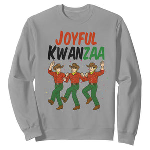 Joyful Kwanzaa Cowboy Sweatshirt Festival Of Lights African Heritage Gift - Print Your Wear
