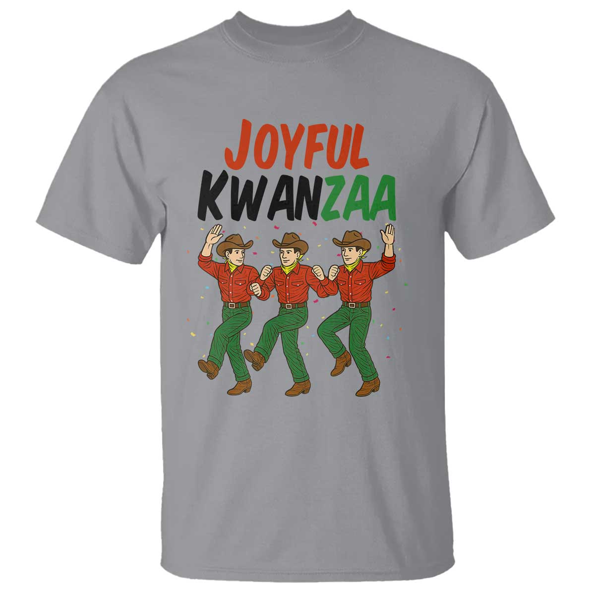 Joyful Kwanzaa Cowboy T Shirt Festival Of Lights African Heritage Gift - Print Your Wear