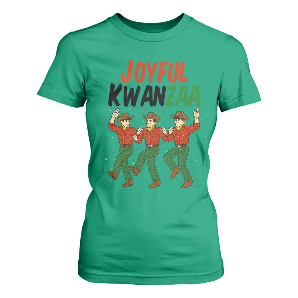 Joyful Kwanzaa Cowboy T Shirt For Women Festival Of Lights African Heritage Gift TS12 Irish Green Print Your Wear