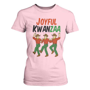 Joyful Kwanzaa Cowboy T Shirt For Women Festival Of Lights African Heritage Gift TS12 Light Pink Print Your Wear