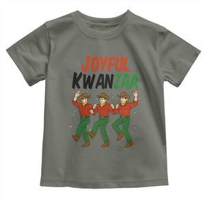 Joyful Kwanzaa Cowboy Toddler T Shirt Festival Of Lights African Heritage Gift TS12 Military Green Print Your Wear