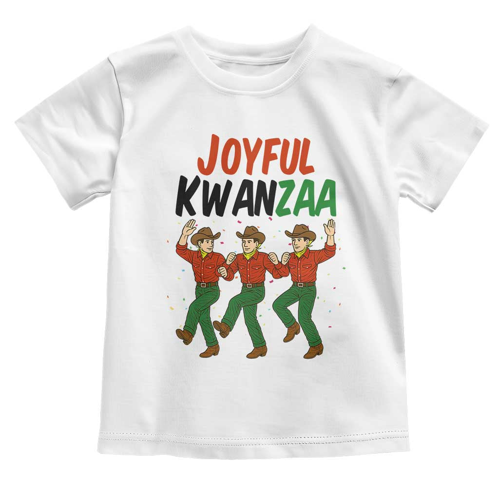Joyful Kwanzaa Cowboy Toddler T Shirt Festival Of Lights African Heritage Gift TS12 White Print Your Wear