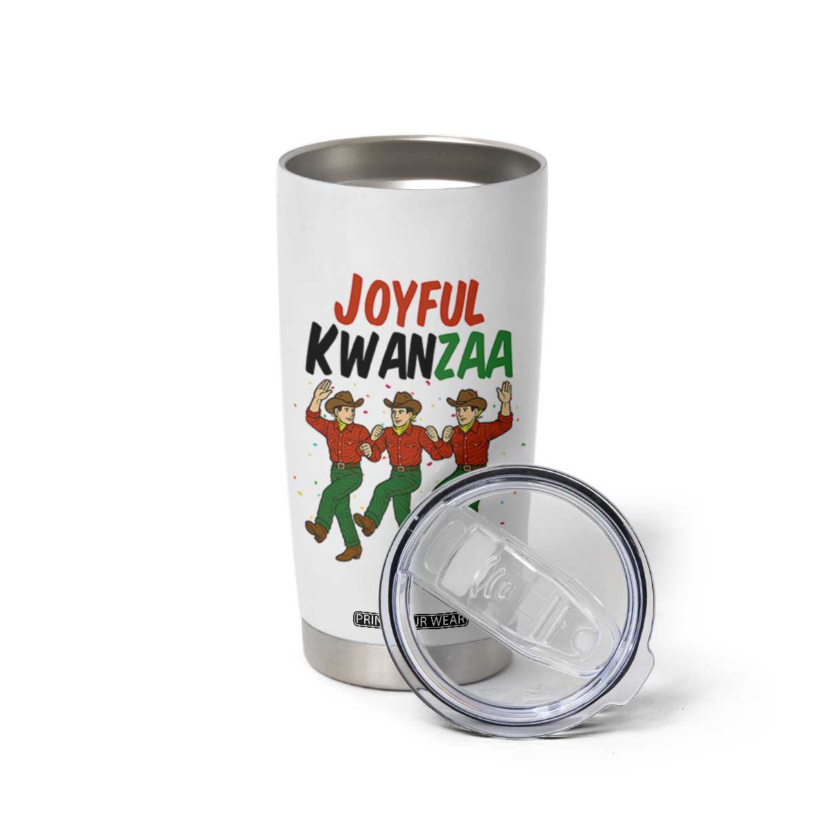 Joyful Kwanzaa Cowboy Tumbler Cup Festival Of Lights African Heritage Gift TS12 Print Your Wear