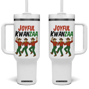 Joyful Kwanzaa Cowboy Tumbler With Handle Festival Of Lights African Heritage Gift TS12 One Size: 40 oz White Print Your Wear