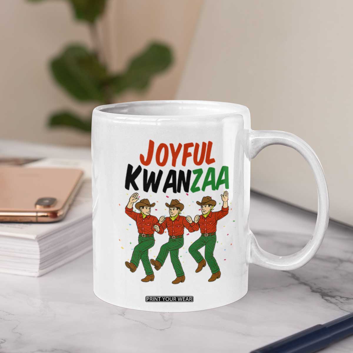 Joyful Kwanzaa Cowboy Coffee Mug Festival Of Lights African Heritage Gift TS12 Print Your Wear