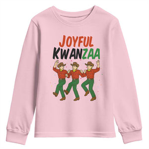 Joyful Kwanzaa Cowboy Youth Sweatshirt Festival Of Lights African Heritage Gift TS12 Light Pink Print Your Wear