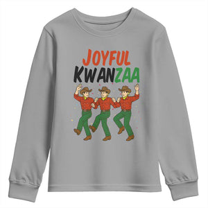 Joyful Kwanzaa Cowboy Youth Sweatshirt Festival Of Lights African Heritage Gift TS12 Sport Gray Print Your Wear