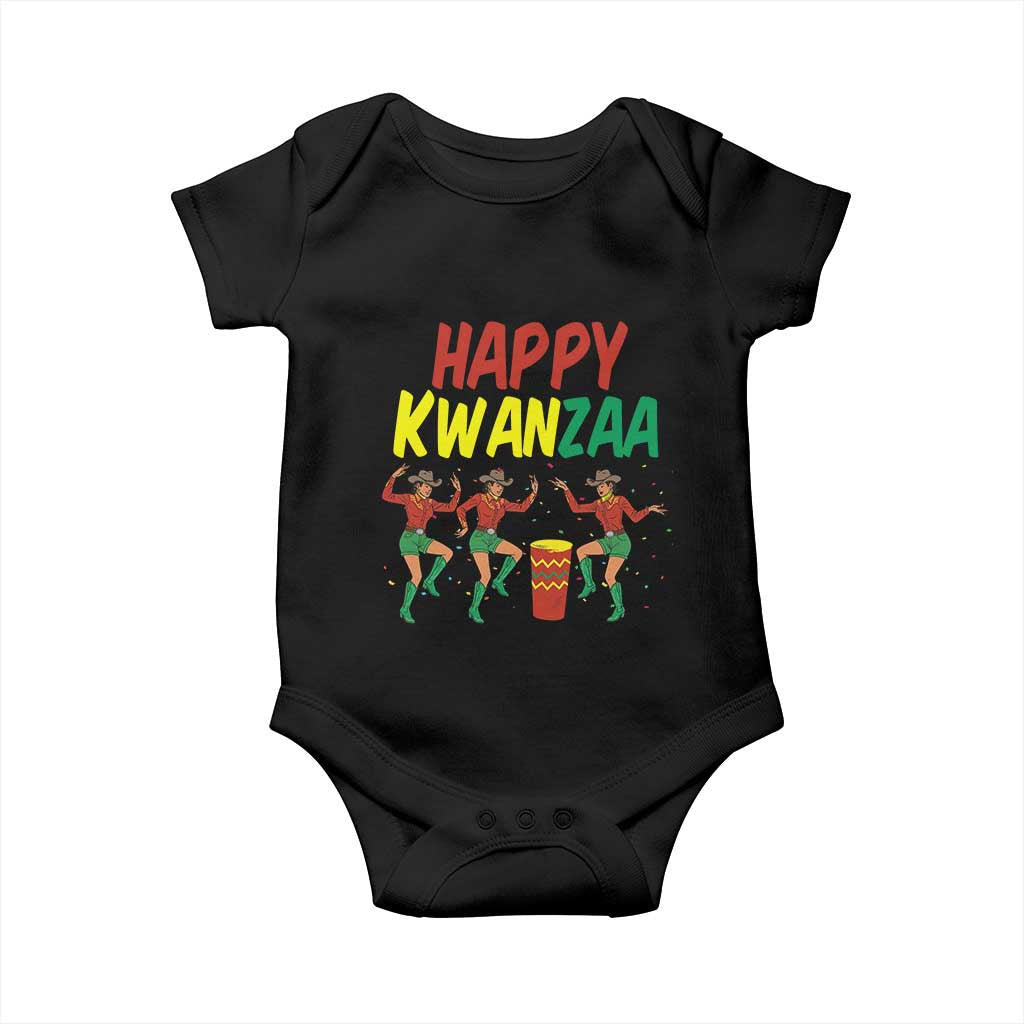 Joyful Kwanzaa Cowgirl Dance Baby Onesie African Heritage Festival Gift TS12 Black Print Your Wear