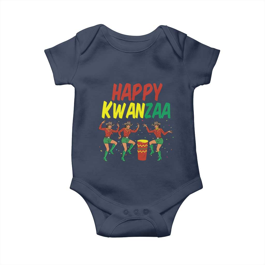 Joyful Kwanzaa Cowgirl Dance Baby Onesie African Heritage Festival Gift TS12 Navy Print Your Wear