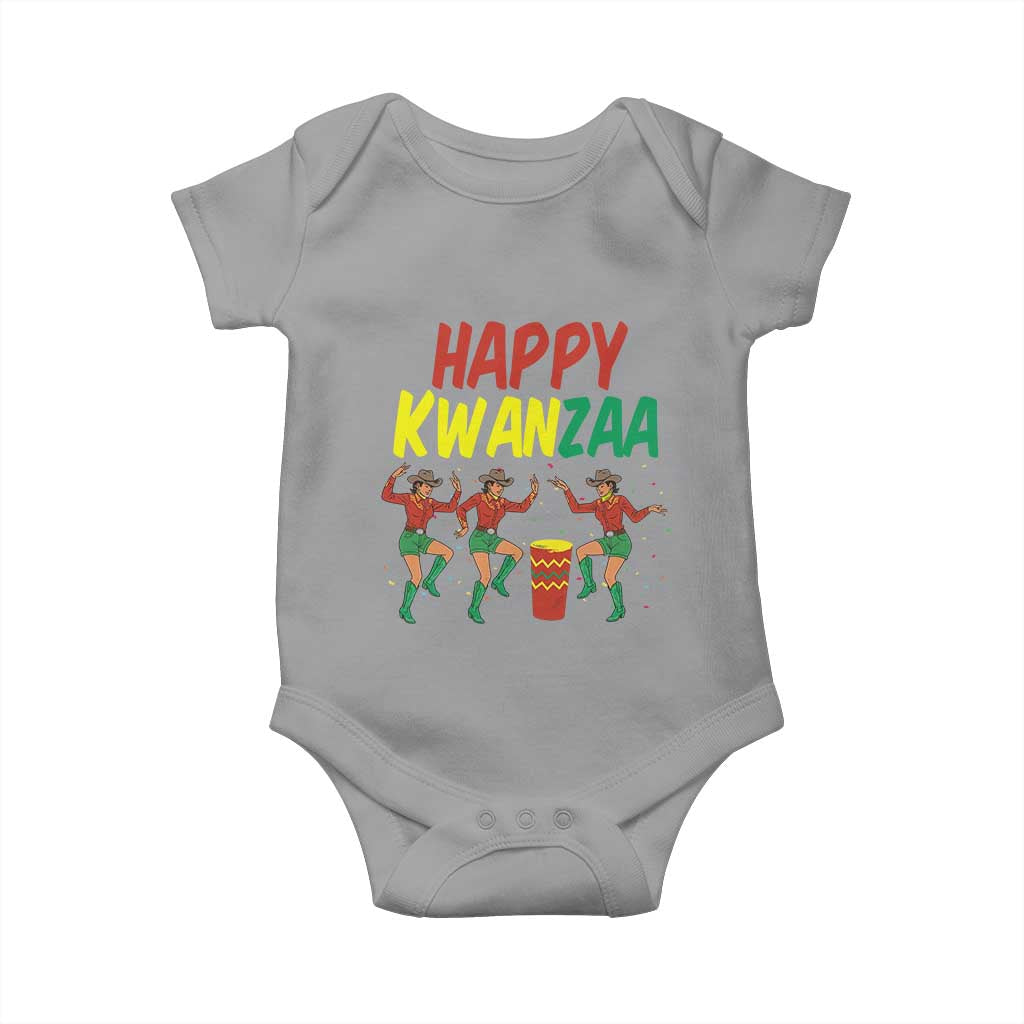 Joyful Kwanzaa Cowgirl Dance Baby Onesie African Heritage Festival Gift TS12 Sport Gray Print Your Wear