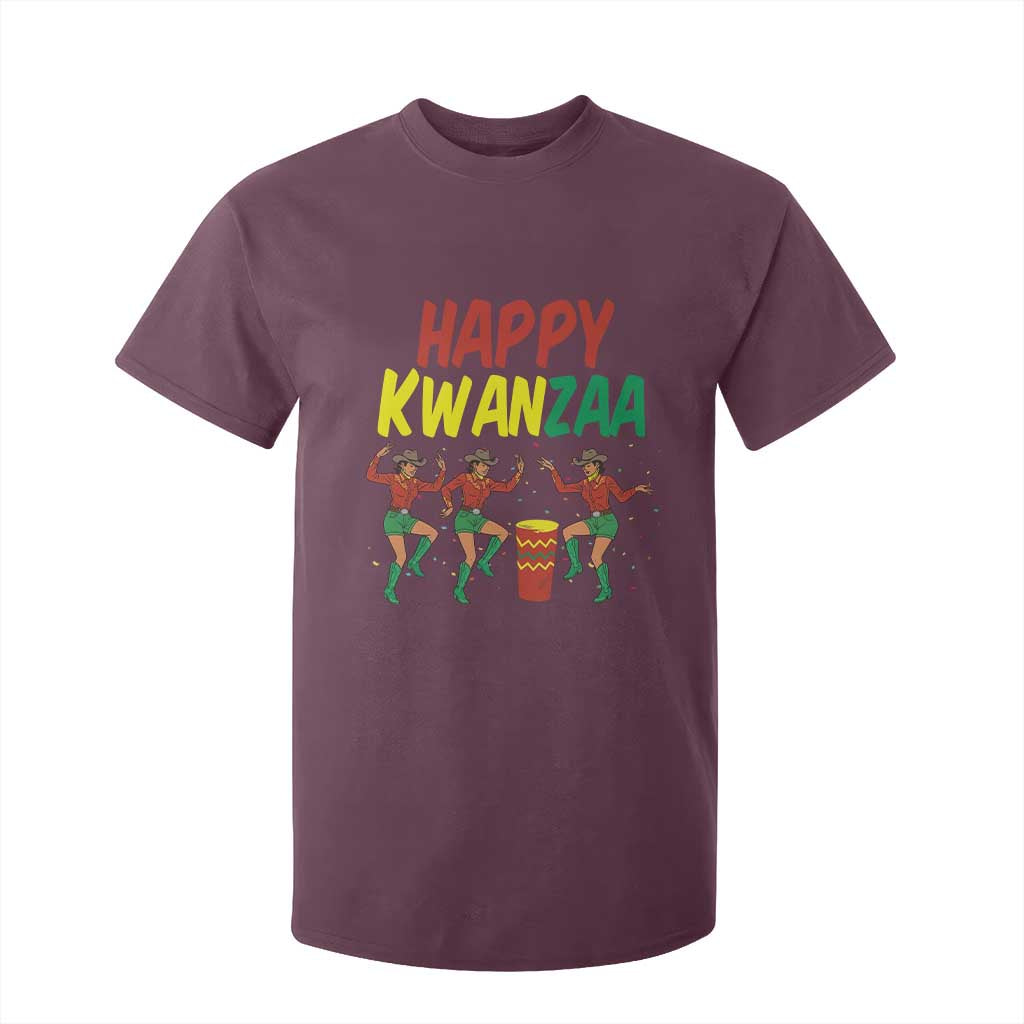 Joyful Kwanzaa Cowgirl Dance T Shirt For Kid African Heritage Festival Gift TS12 Maroon Print Your Wear