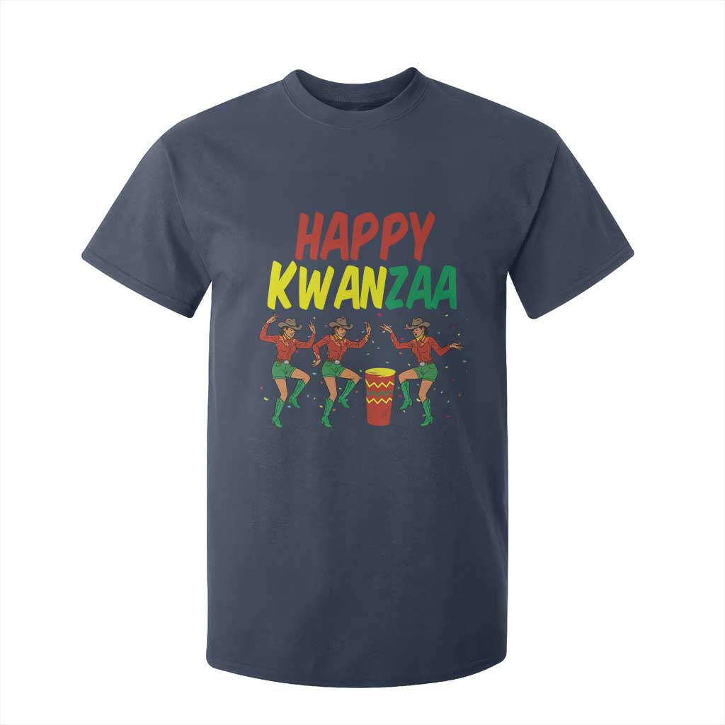 Joyful Kwanzaa Cowgirl Dance T Shirt For Kid African Heritage Festival Gift TS12 Navy Print Your Wear