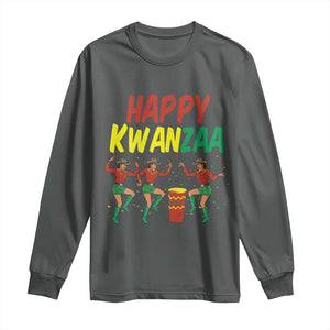 Joyful Kwanzaa Cowgirl Dance Long Sleeve Shirt African Heritage Festival Gift TS12 Dark Heather Print Your Wear