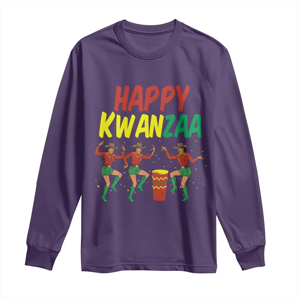 Joyful Kwanzaa Cowgirl Dance Long Sleeve Shirt African Heritage Festival Gift TS12 Purple Print Your Wear