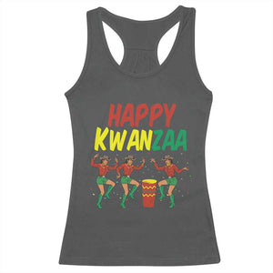 Joyful Kwanzaa Cowgirl Dance Racerback Tank Top African Heritage Festival Gift TS12 Dark Heather Print Your Wear