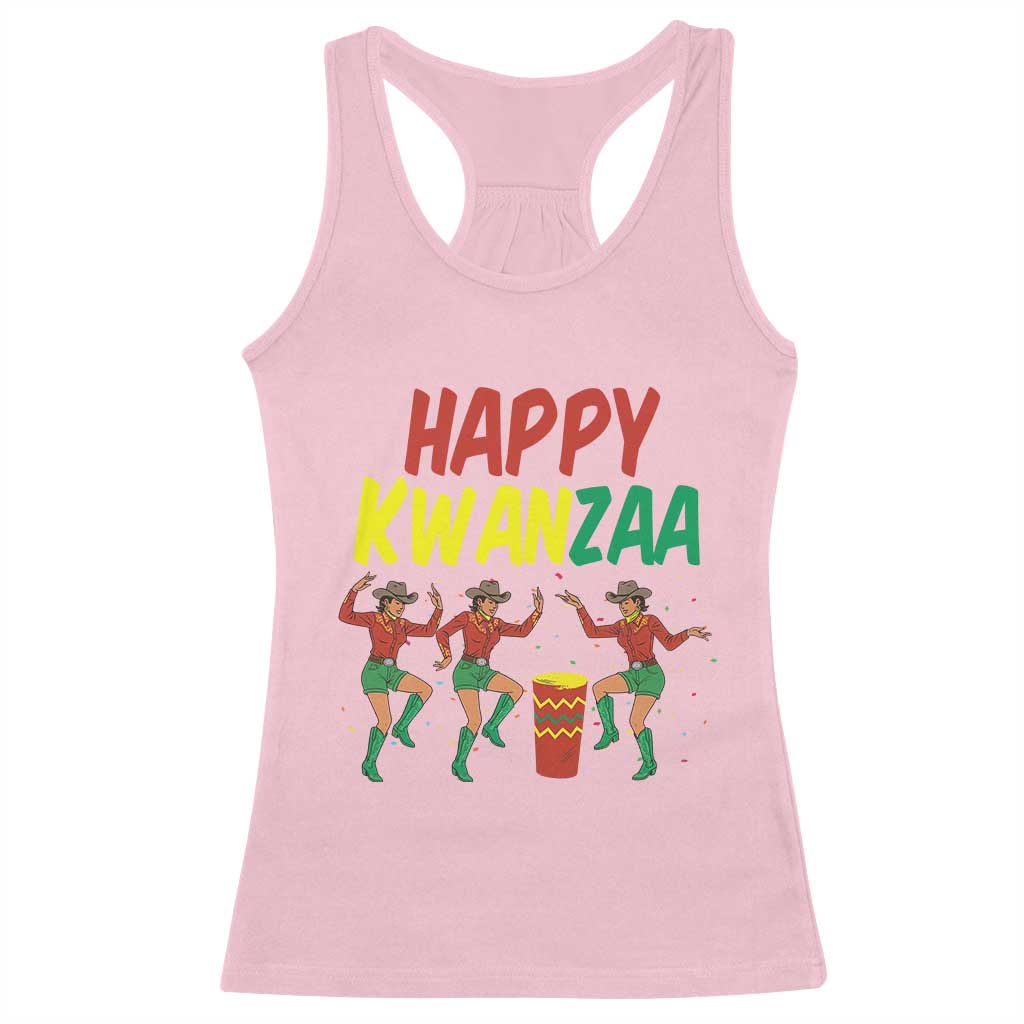 Joyful Kwanzaa Cowgirl Dance Racerback Tank Top African Heritage Festival Gift TS12 Light Pink Print Your Wear