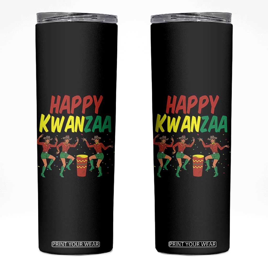 Joyful Kwanzaa Cowgirl Dance Skinny Tumbler African Heritage Festival Gift TS12 Black Print Your Wear