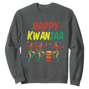 Joyful Kwanzaa Cowgirl Dance Sweatshirt African Heritage Festival Gift TS12 Dark Heather Print Your Wear