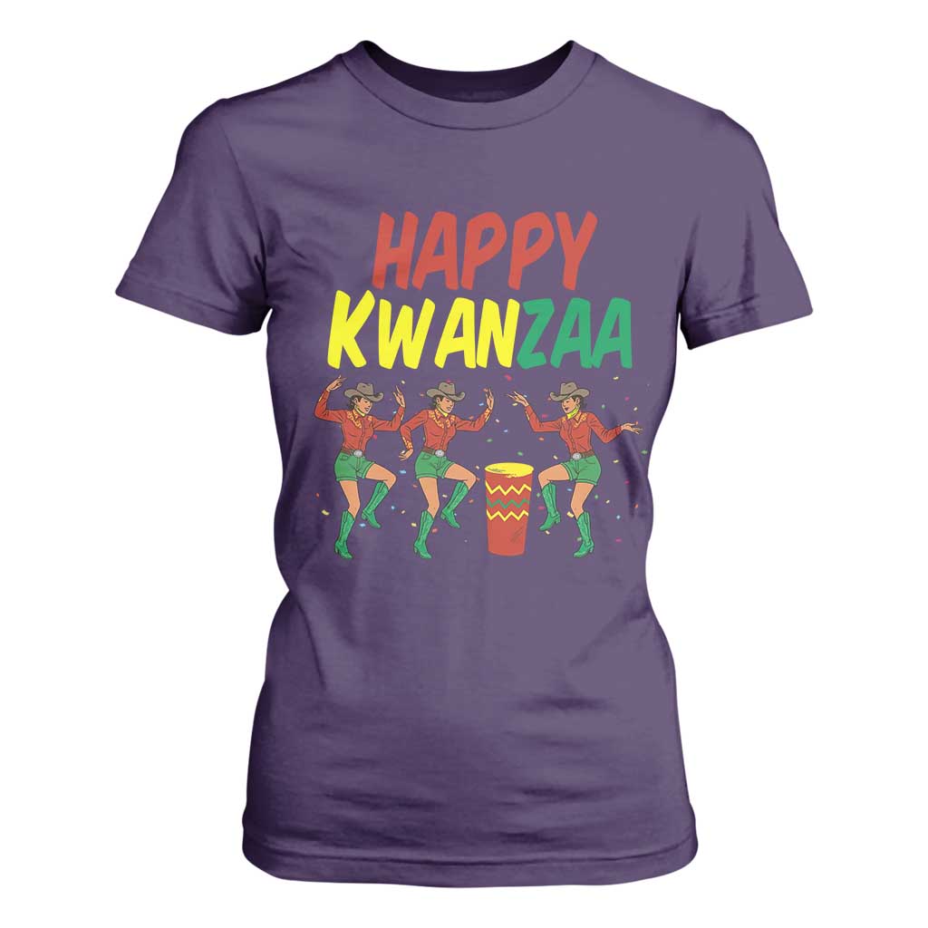 Joyful Kwanzaa Cowgirl Dance T Shirt For Women African Heritage Festival Gift TS12 Purple Print Your Wear