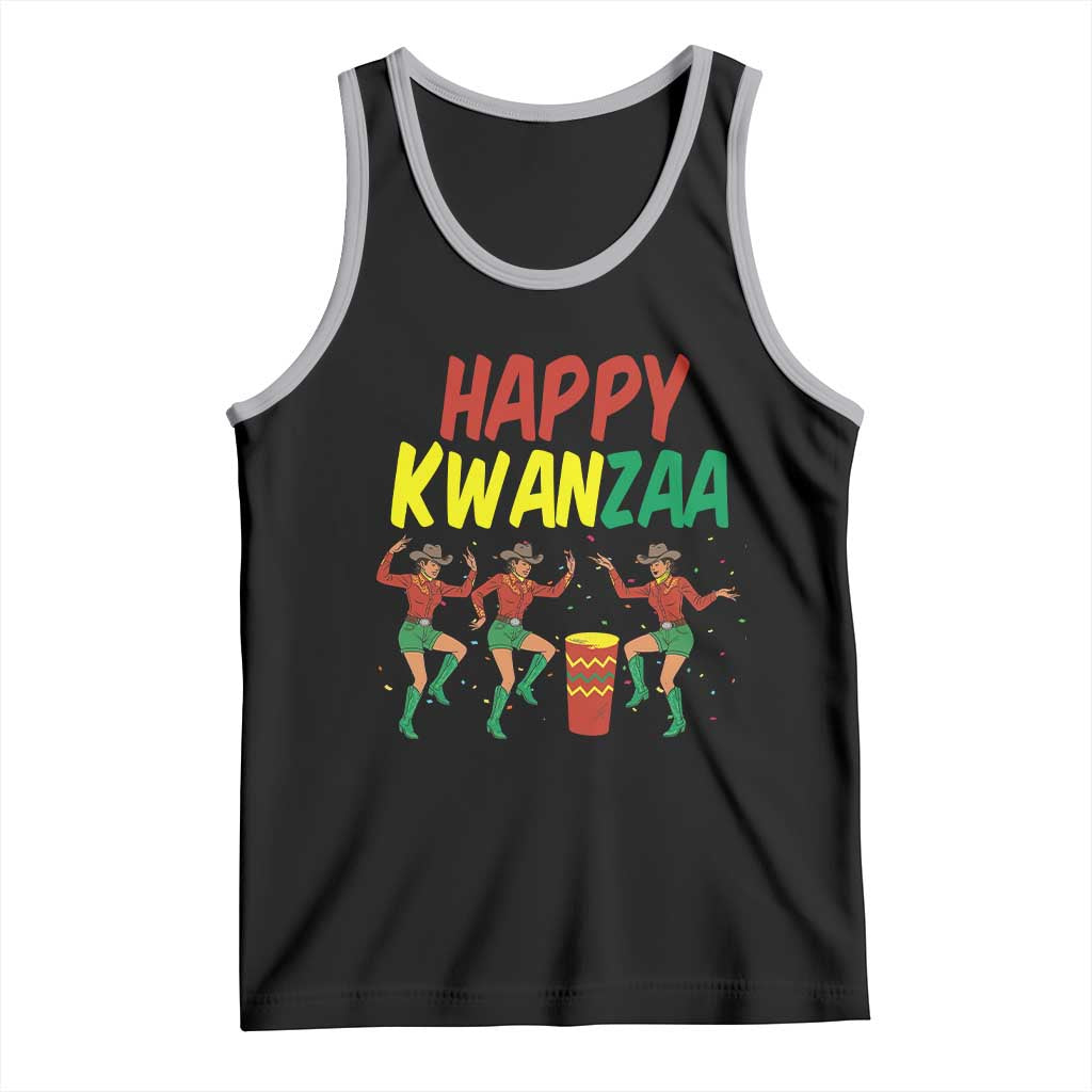 Joyful Kwanzaa Cowgirl Dance Tank Top African Heritage Festival Gift TS12 Black Athletic Heather Print Your Wear