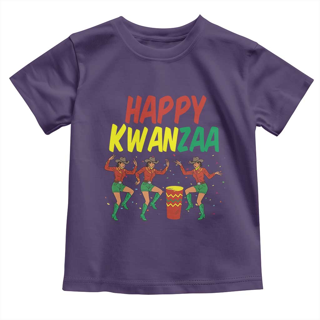 Joyful Kwanzaa Cowgirl Dance Toddler T Shirt African Heritage Festival Gift TS12 Purple Print Your Wear