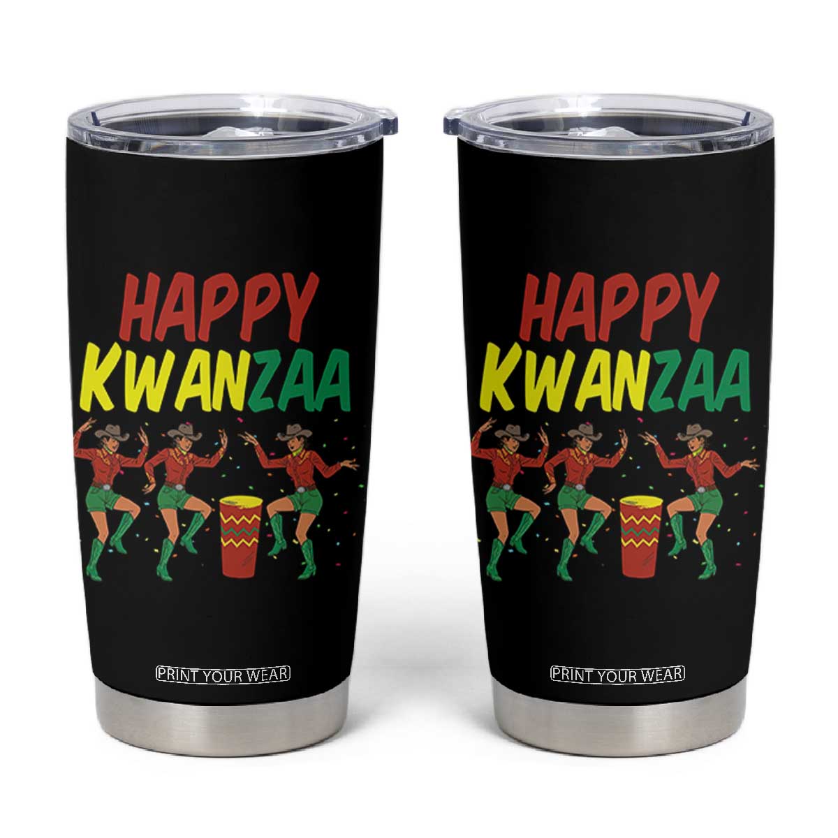 Joyful Kwanzaa Cowgirl Dance Tumbler Cup African Heritage Festival Gift TS12 Black Print Your Wear