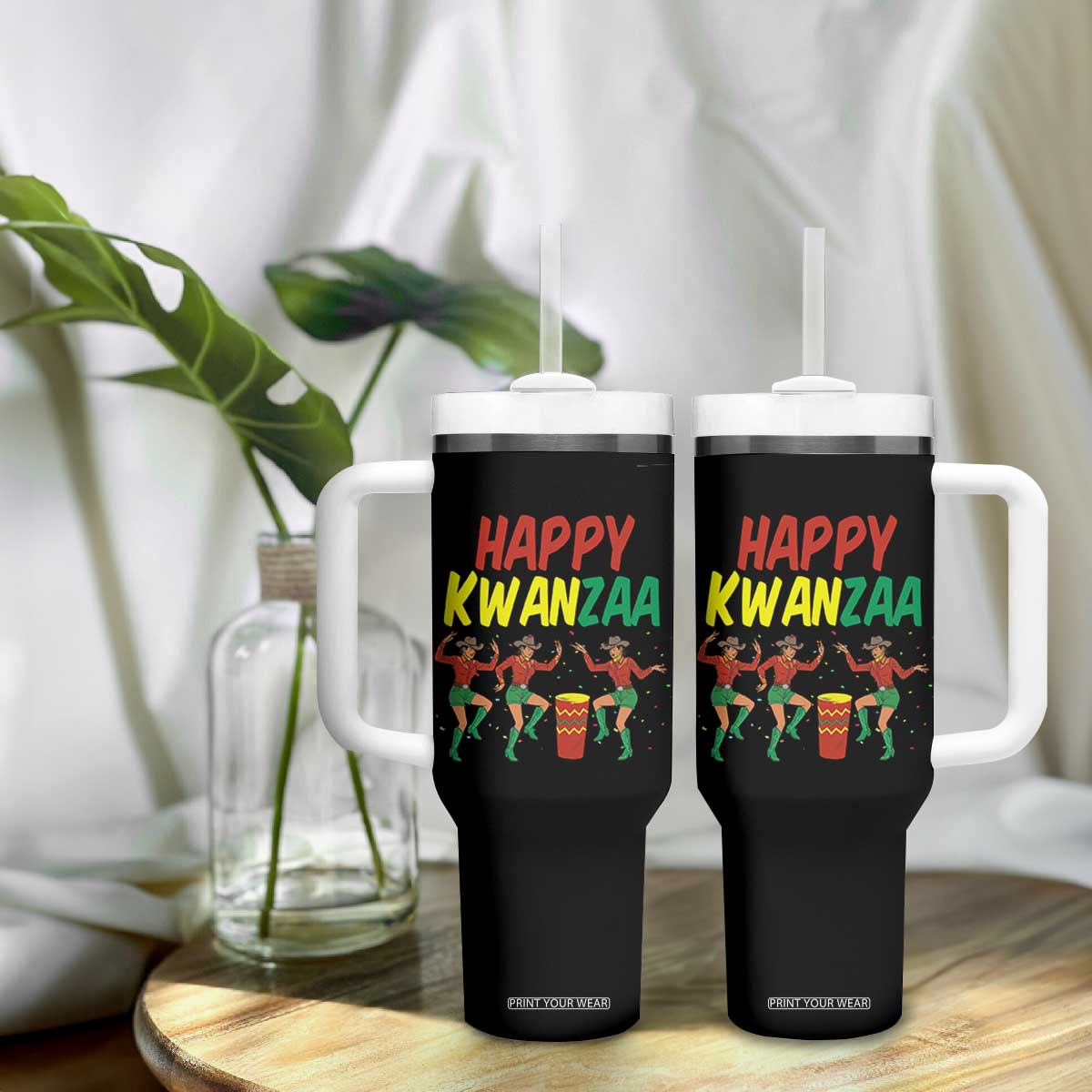 Joyful Kwanzaa Cowgirl Dance Tumbler With Handle African Heritage Festival Gift TS12 Print Your Wear