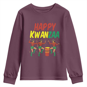 Joyful Kwanzaa Cowgirl Dance Youth Sweatshirt African Heritage Festival Gift TS12 Maroon Print Your Wear
