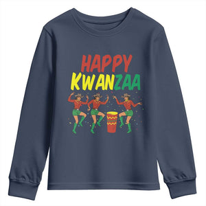 Joyful Kwanzaa Cowgirl Dance Youth Sweatshirt African Heritage Festival Gift TS12 Navy Print Your Wear
