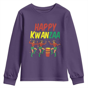 Joyful Kwanzaa Cowgirl Dance Youth Sweatshirt African Heritage Festival Gift TS12 Purple Print Your Wear