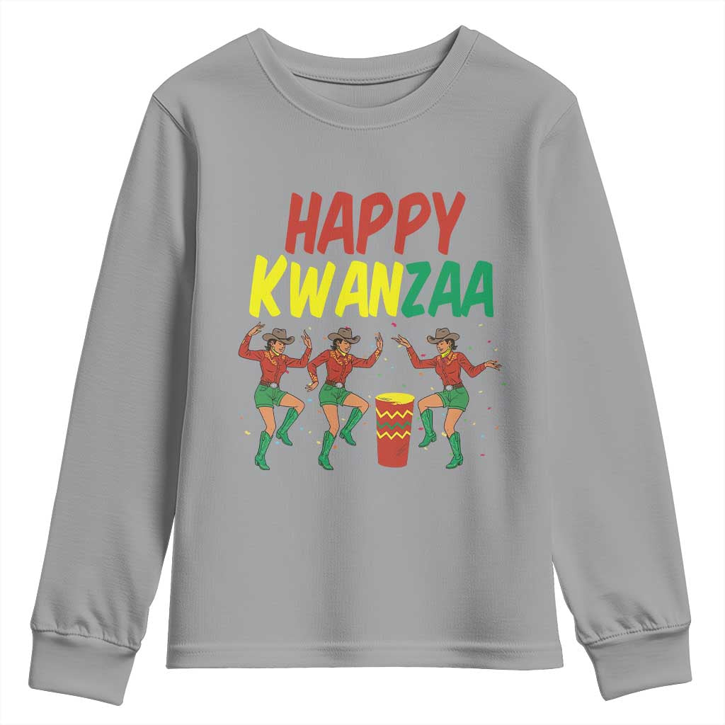 Joyful Kwanzaa Cowgirl Dance Youth Sweatshirt African Heritage Festival Gift TS12 Sport Gray Print Your Wear